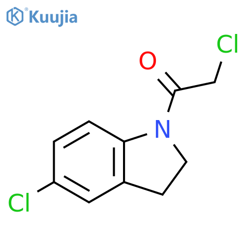 2-Chloro-1-(5-chloro-2,3-dihydro-1H-indol-1-yl)ethanone structure