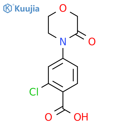 2-chloro-4-(3-oxomorpholin-4-yl)benzoic acid structure