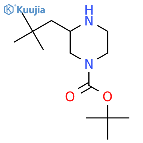 Tert-butyl 3-(2,2-dimethylpropyl)piperazine-1-carboxylate structure