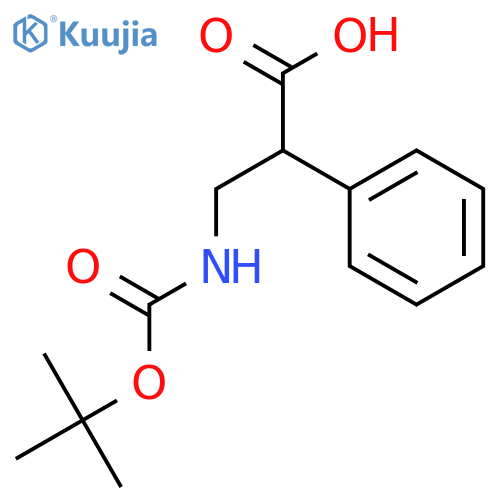 (S)-3-((Tert-Butoxycarbonyl)amino)-2-phenylpropanoic acid structure