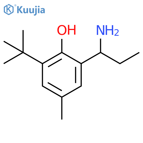 2-(1-Aminopropyl)-6-tert-butyl-4-methylphenol structure