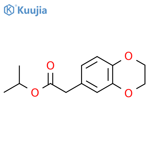 Propan-2-yl 2-(2,3-dihydro-1,4-benzodioxin-6-yl)acetate structure