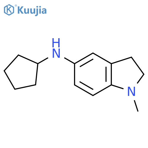 N-cyclopentyl-1-methyl-2,3-dihydro-1H-indol-5-amine structure