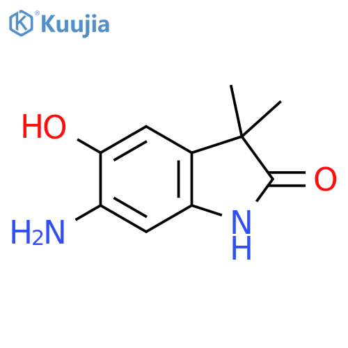 6-Amino-5-hydroxy-3,3-dimethyl-1,3-dihydro-indol-2-one structure