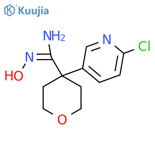 (Z)-4-(6-Chloropyridin-3-yl)-N'-hydroxytetrahydro-2H-pyran-4-carboximidamide structure