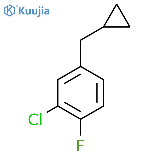 2-Chloro-4-(cyclopropylmethyl)-1-fluorobenzene structure