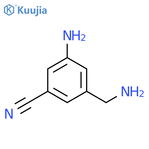3-amino-5-(aminomethyl)benzonitrile structure