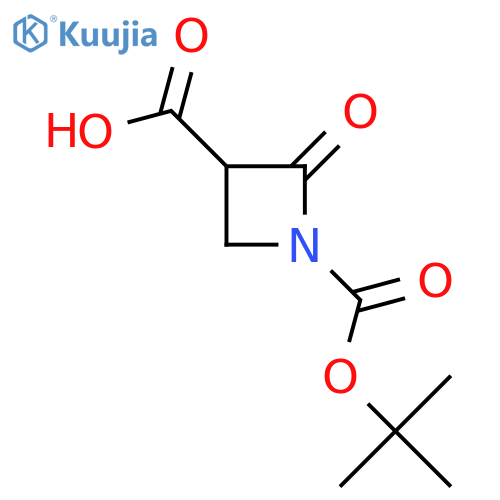 1-[(tert-butoxy)carbonyl]-2-oxoazetidine-3-carboxylic acid structure