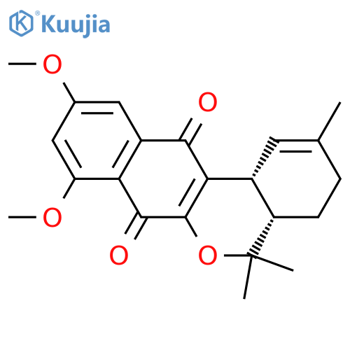 4H-Benzo[d]naphtho[2,3-b]pyran-7,12-dione,3,4a,5,12b-tetrahydro-8,10-dihydroxy-2,5,5-trimethyl-, (4aS,12bR)- structure