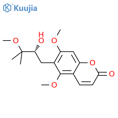 (+)-6-(2-Hydroxy-3-methoxy-3-methylbutyl)-5,7-dimethoxycoumarin structure