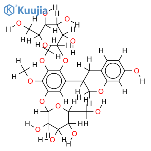 3',4'-Di-Me ether,2',5'-di-O-beta-D-glucopyranoside-(R)-2',3',4',5',7-Pentahydroxyisoflavan structure