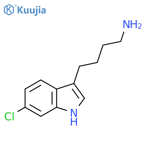 4-(6-chloro-1H-indol-3-yl)butan-1-amine structure