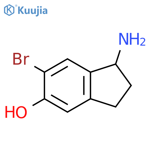 1-Amino-6-bromo-2,3-dihydro-1H-inden-5-ol structure