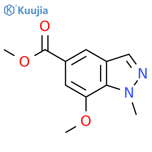 7-Methoxy-1-methyl-1H-indazole-5-carboxylic acid methyl ester structure