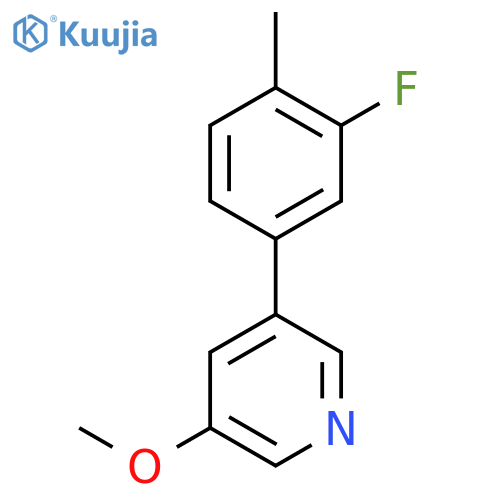 3-(3-Fluoro-4-methylphenyl)-5-methoxypyridine structure