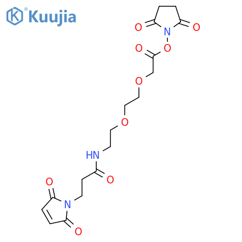 Mal-propionylamido-PEG2-NHS acetate structure