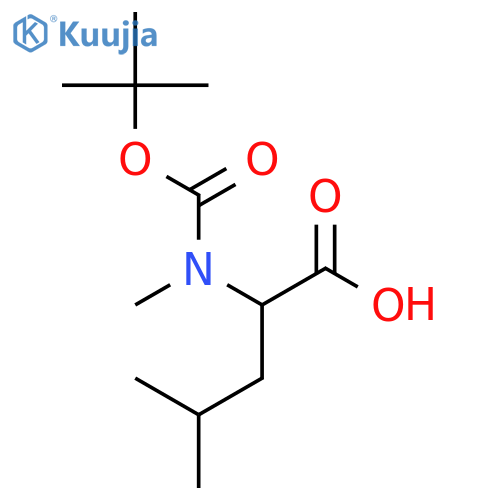 Boc-N-Methyl-DL-Leucine structure