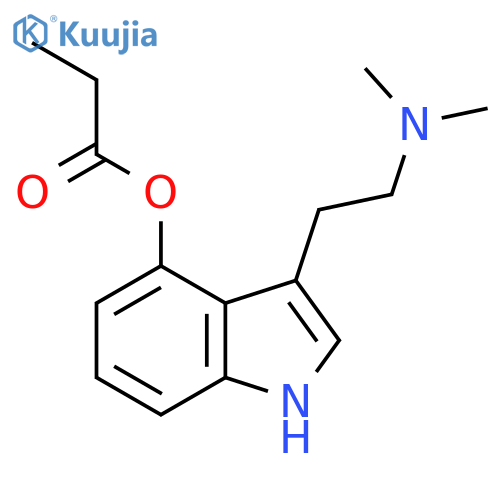 3-[2-(dimethylamino)ethyl]-1H-indol-4-ol, 4-propanoate structure