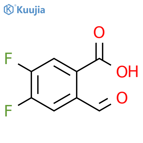 Benzoic acid, 4,5-difluoro-2-formyl- structure