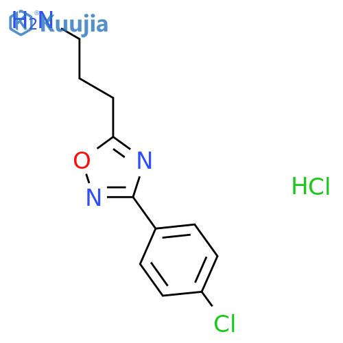 3-[3-(4-chlorophenyl)-1,2,4-oxadiazol-5-yl]propan-1-amine hydrochloride structure