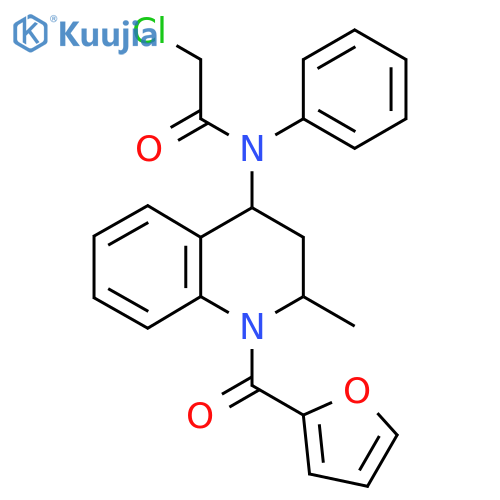 2-Chloro-N-1-(2-furoyl)-2-methyl-1,2,3,4-tetra-hydroquinolin-4-yl-N-phenylacetamide structure