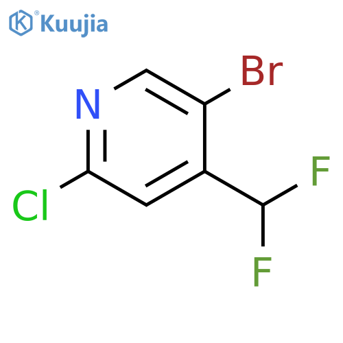 5-Bromo-2-chloro-4-(difluoromethyl)pyridine structure