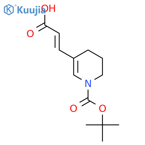 (2E)-3-{1-(tert-butoxy)carbonyl-1,4,5,6-tetrahydropyridin-3-yl}prop-2-enoic acid structure