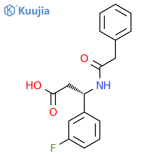 (S)-N-Phenylacetyl-3-(M-fluorophenyl)-beta-alanine structure