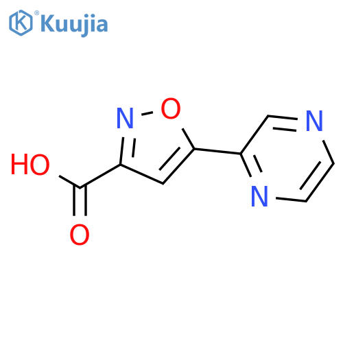 5-(pyrazin-2-yl)-1,2-oxazole-3-carboxylic acid structure