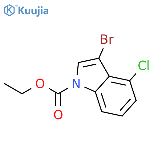Ethyl 3-Bromo-4-chloroindole-1-carboxylate structure