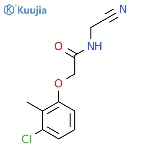 2-(3-chloro-2-methylphenoxy)-N-(cyanomethyl)acetamide structure