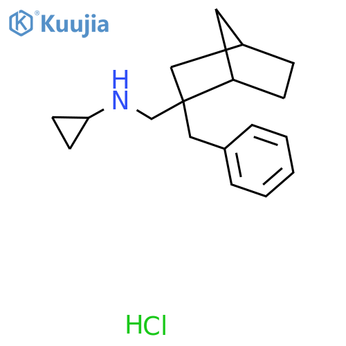 N-({2-benzylbicyclo2.2.1heptan-2-yl}methyl)cyclopropanamine hydrochloride structure