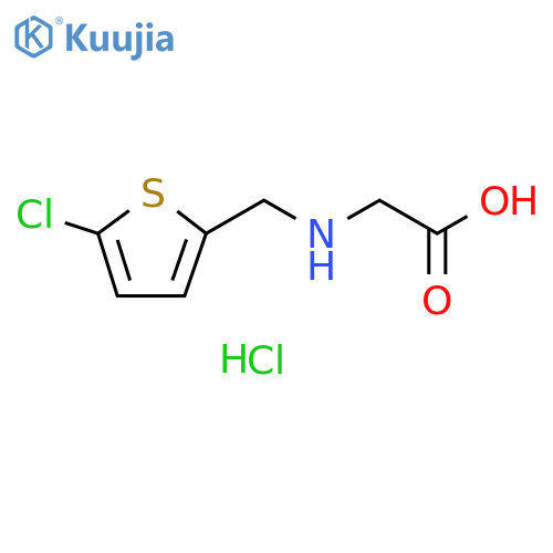 2-{(5-Chlorothiophen-2-yl)methylamino}acetic Acid Hydrochloride structure
