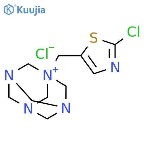 3,5,7-Triaza-1-azoniatricyclo[3.3.1.13,7]decane, 1-[(2-chloro-5-thiazolyl)methyl]-, chloride (1:1) structure