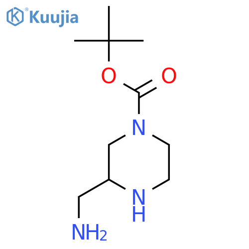 tert-Butyl 3-(aminomethyl)piperazine-1-carboxylate structure