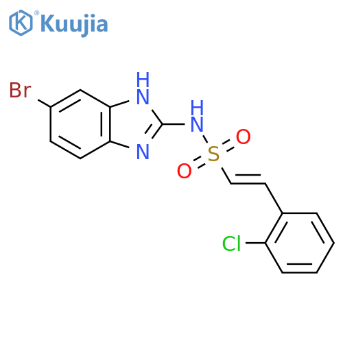 (E)-N-(6-Bromo-1H-benzimidazol-2-yl)-2-(2-chlorophenyl)ethenesulfonamide structure