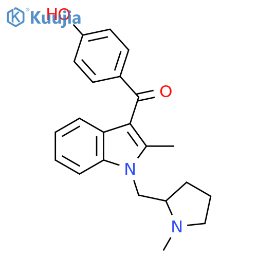 Methanone,(4-hydroxyphenyl)[2-methyl-1-[(1-methyl-2-pyrrolidinyl)methyl]-1H-indol-3-yl]- structure