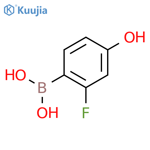 (2-Fluoro-4-hydroxyphenyl)boronic acid structure