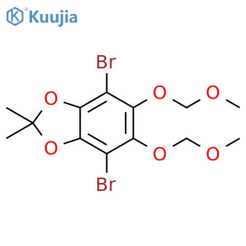 1,3-Benzodioxole, 4,7-dibromo-5,6-bis(methoxymethoxy)-2,2-dimethyl- structure