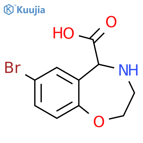 7-Bromo-2,3,4,5-tetrahydro-benzo[f][1,4]oxazepine-5-carboxylic acid structure
