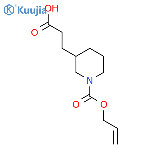 3-{1-(prop-2-en-1-yloxy)carbonylpiperidin-3-yl}propanoic acid structure