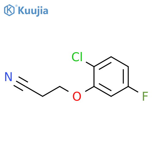 3-(2-chloro-5-fluorophenoxy)propanenitrile structure