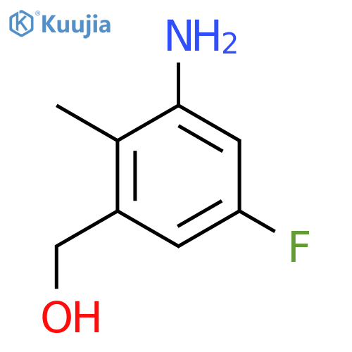 (3-Amino-5-fluoro-2-methylphenyl)methanol structure