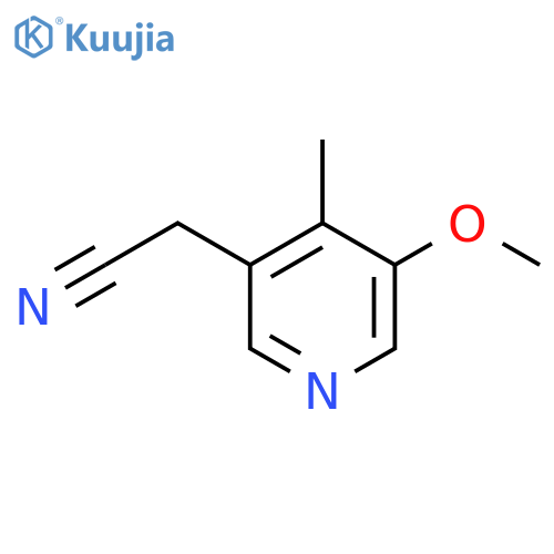 3-Methoxy-4-methylpyridine-5-acetonitrile structure