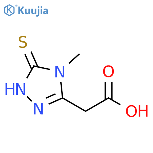 2-(4-methyl-5-sulfanyl-4H-1,2,4-triazol-3-yl)acetic acid structure