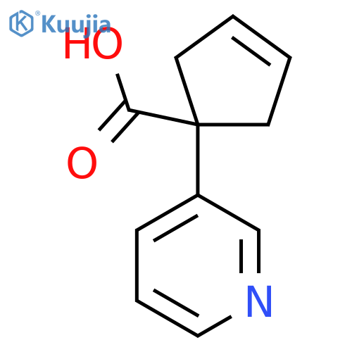 1-(Pyridin-3-yl)cyclopent-3-ene-1-carboxylic acid structure