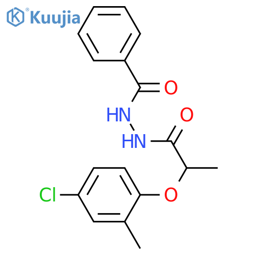 N'-[2-(4-chloro-2-methylphenoxy)propanoyl]benzohydrazide structure