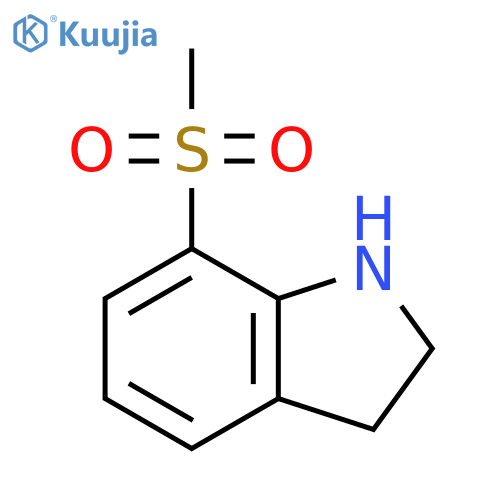 7-methanesulfonyl-2,3-dihydro-1H-indole structure