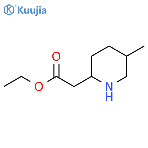 ethyl 2-(5-methylpiperidin-2-yl)acetate structure