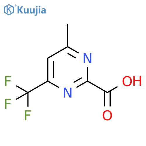 4-methyl-6-(trifluoromethyl)pyrimidine-2-carboxylic acid structure